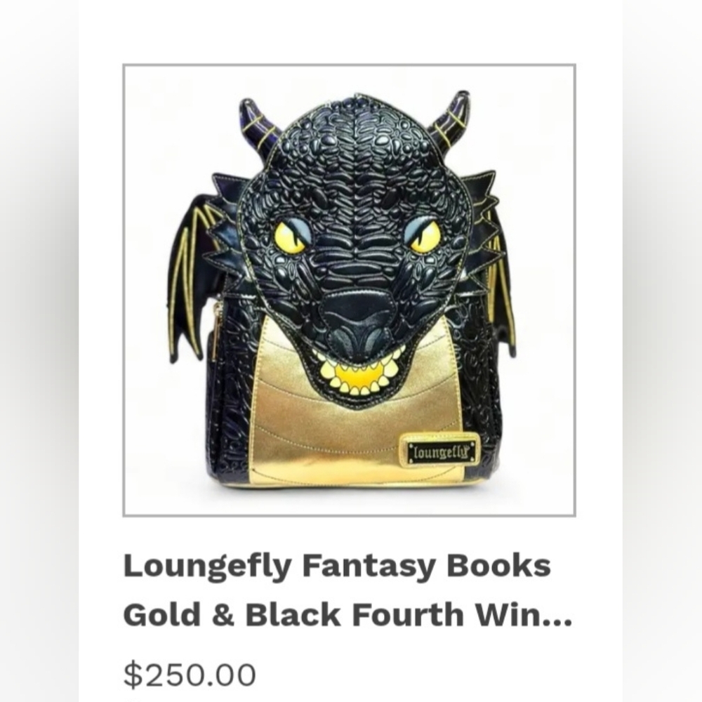 Loungefly Fourth Wing Dragon Mini Backpack - Picture 5 of 5